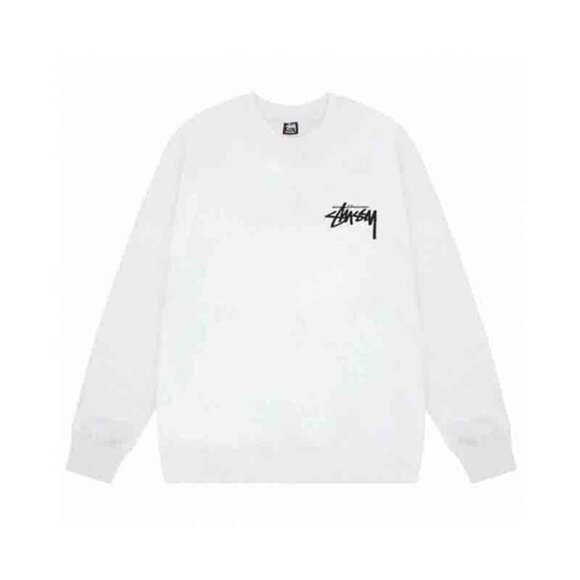 Men's Stussy Round Neck White Sweatshirt M - Picture 1 of 6